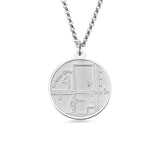 Personalized Map Necklace Pendant Jewelry Neck Chain Women Mom Girl Gift