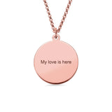 Personalized Map Necklace Pendant Jewelry Neck Chain Women Mom Girl Gift