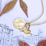 Personalized Map Necklace Jewelry Pendant for Women Men