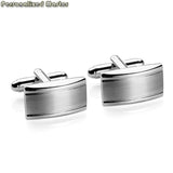 Engraved Stainless Steel Tuxedo Cufflinks for Men
