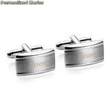 Engraved Stainless Steel Tuxedo Cufflinks for Men