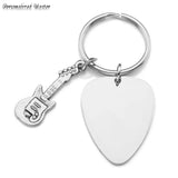 Anniversary Date Guitar Pick Keychain
