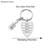 Anniversary Date Guitar Pick Keychain