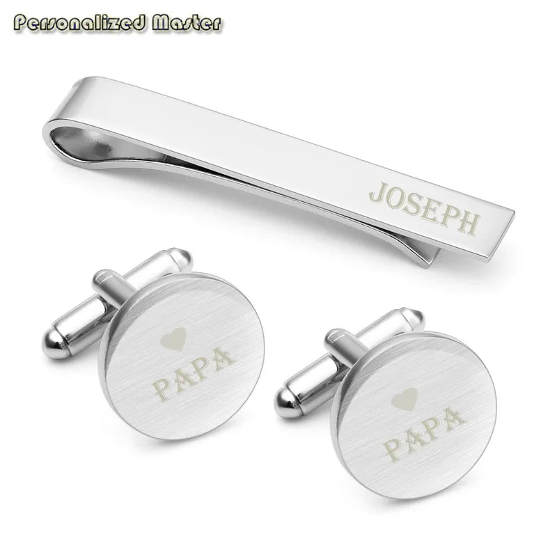 Personalized Master Name Symbol Cufflinks Set