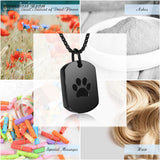 Pet Memorial Paw Print Urn Necklace Cremation Jewelry Keepsake Pendant