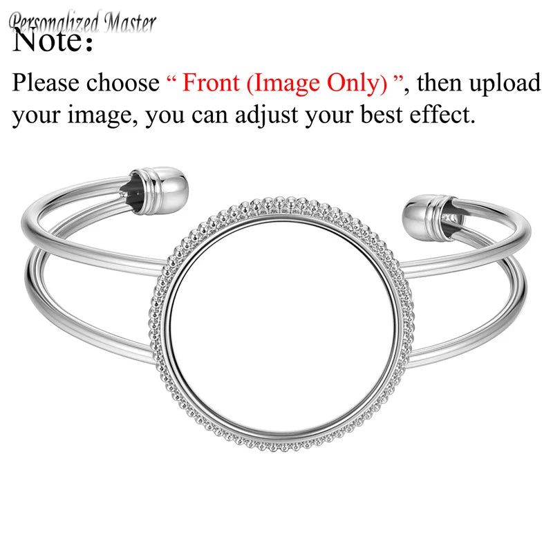 Customizable Picture Cuff Bracelet for Girls