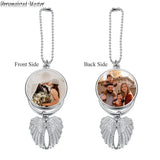 Customized Master Photo Car Hanging Ornament Double Sided Picture Engraving
