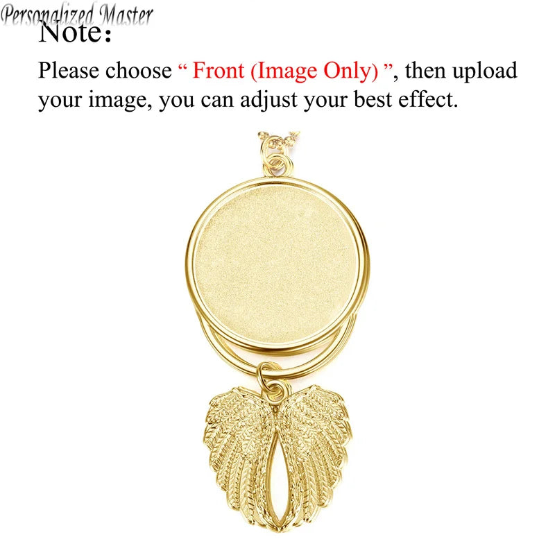 Customized Master Photo Car Hanging Ornament Double Sided Picture Engraving