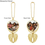 Customized Master Photo Car Hanging Ornament Double Sided Picture Engraving