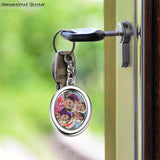 Custom Oval Keychain with Engraved Picture - Gift for Parents