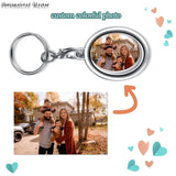 Custom Oval Keychain with Engraved Picture - Gift for Parents