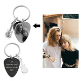 Custom Guitar Pick Pendant Necklace Keychain