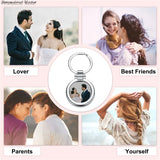 Custom Engraved Round Keychain with Date Name Gift