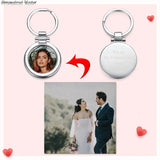 Custom Engraved Round Keychain with Date Name Gift