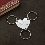 Heart Puzzle Engraved Name BFF Keyrings Friendship DIY Keychains