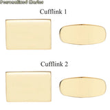 Personalized Stainless Steel Cufflinks Engraved Name Date