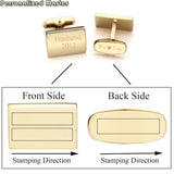 Personalized Stainless Steel Cufflinks Engraved Name Date