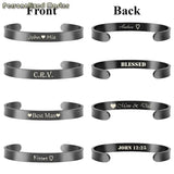 Personalized Master Name Bangle Stainless Steel Couples Bracelets