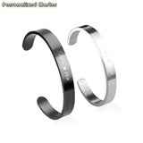 Personalized Master Name Bangle Stainless Steel Couples Bracelets
