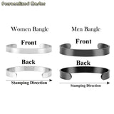 Personalized Master Name Bangle Stainless Steel Couples Bracelets