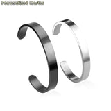 Personalized Master Name Bangle Stainless Steel Couples Bracelets