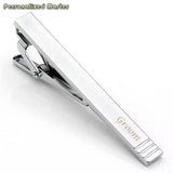 Personalized Name Date Cufflinks Tie Clip Set for Men