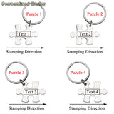 Family Name Keychains Stainless Steel Puzzle Keyring Gift