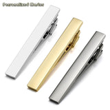 Personalized Men's Tie Clip for Skinny Necktie with Master Name Lettering