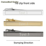 Personalized Men's Tie Clip for Skinny Necktie with Master Name Lettering