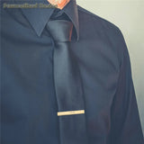 Personalized Men's Tie Clip for Skinny Necktie with Master Name Lettering