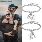Customizable Name Puzzle Bracelet for Couples