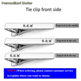Personalized Stainless Steel Cufflinks Tie Clip Set for Men