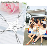 Personalized Pentagram Puzzle Pendant Necklace, Custom Master Name, BFF Gift