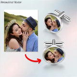 Custom Photo Cufflinks Engraved Picture Tuxedo Shirt Cuff Links