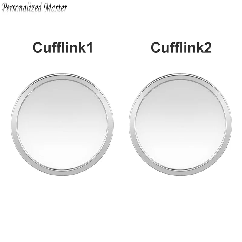 Custom Photo Cufflinks Engraved Picture Tuxedo Shirt Cuff Links