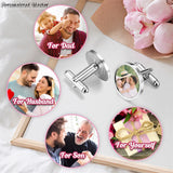 Custom Photo Cufflinks Engraved Picture Tuxedo Shirt Cuff Links