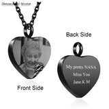 Heart Urn Ashes Pendant Necklace Memorial Jewelry Gift