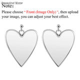 Photo Memorial Dangle Earrings Engraved Personalized Women's Jewelry