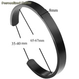 Personalized His Hers Bracelet Stainless Steel Cuff Bangle for Couples