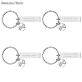 Alloy Pinky Promise Friendship Keychain Engrave Name Letter Words Keyring