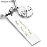 Alloy Pinky Promise Friendship Keychain Engrave Name Letter Words Keyring