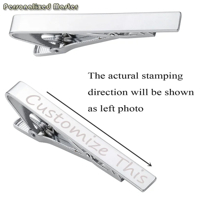 Personalized Engraved Stainless Steel Tie Clip for Men