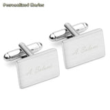 Personalized Engraved Stainless Steel Cufflinks for Men