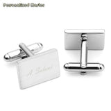 Personalized Engraved Stainless Steel Cufflinks for Men