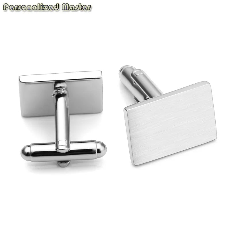 Personalized Engraved Stainless Steel Cufflinks for Men