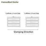 Personalized Engraved Stainless Steel Cufflinks for Men