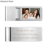 Personalized Engraved Picture Money Clip Gift for Him