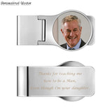 Personalized Engraved Picture Money Clip Gift for Him
