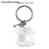 Engraved House Keychain - Stainless Steel - Housewarming Gift