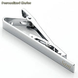 Personalized Steel Cufflinks Tie Clip Set for Mens Business Wedding